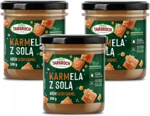 3x Targroch KARMELA Karamellcreme mit Salz, 300g - Salzig-süßer Genuss