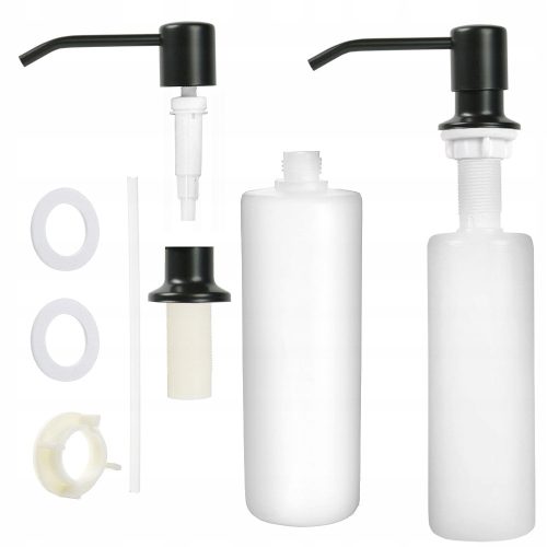 Manueller Seifenspender für die Arbeitsplatte Zolta 350 ml weiß, schwarz