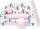  Welox SWM Sofa 98 x 170 cm, rosa Samt