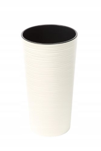 Blumentopf mit Lamela Lilia Dłuto-Einsatz, 25x25x46 cm, creme