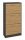  TopEshop Schuhschrank mit Sitzfläche 60 x 116 x 28 cm Anthrazit, Artisan-Eiche