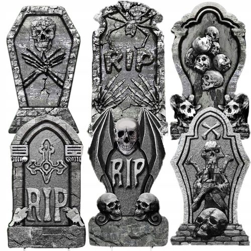  GRABSTEIN DEKORATION SCHÄDEL RIP SKULL HALLOWEEN 6
