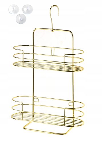  Goldenes hängendes Badezimmerregal 25x9,5xh33cm