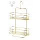 Goldenes hängendes Badezimmerregal 25x9,5xh33cm