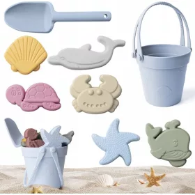SET SANDSPIELZEUG für Wasser, Silikon, 8-tlg.