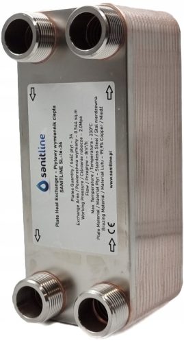  SANITLINE 34 PLATTENWÄRMETAUSCHER LEISTUNG 45kW 4x 1" KAL