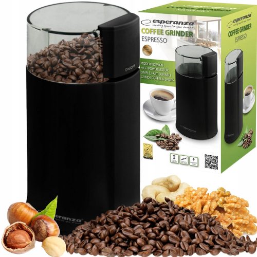  Esperanza Espresso EKC001K 160 W elektrische Mühle, schwarz