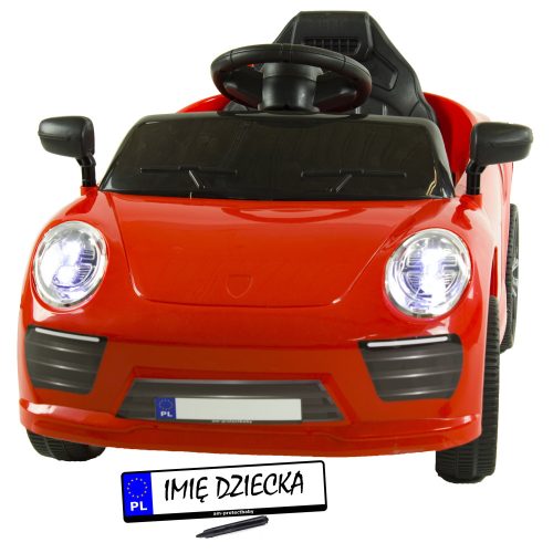  Szomik-Auto Weiß, Rot, Gelb