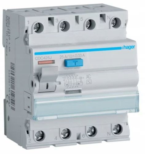 Hager Fehlerstromschutzschalter 230 V IP20 25 A