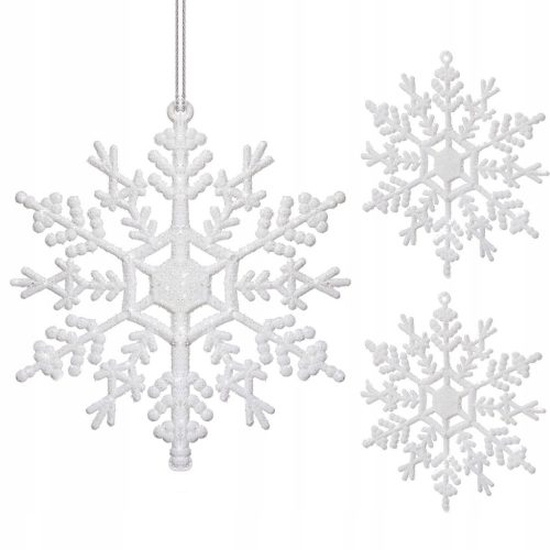  Schneeflockenförmige Kugeln 12 cm 3 Stk.
