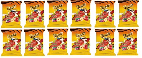 12x 60g Tigerröllchen mit Erdbeerfüllung im Karton