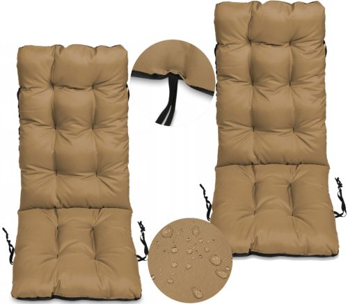  Liegestuhlauflage Gartenstuhl 123x48 beige