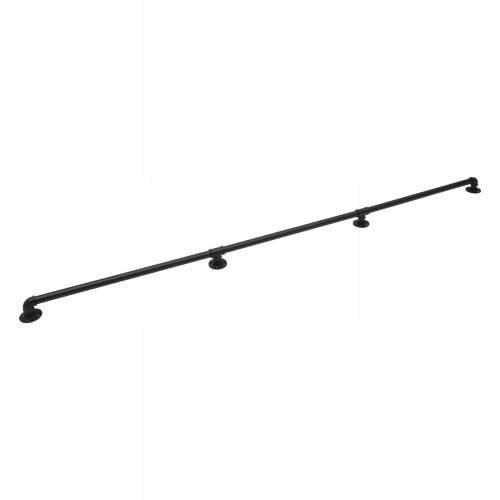 Treppengeländer aus schwarzem Metall, 2,44 m