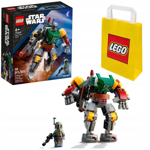  LEGO Star Wars 75369 Boba Fetts Mech + LEGO Papiertüte 6315786 gelb 24x8x18 cm