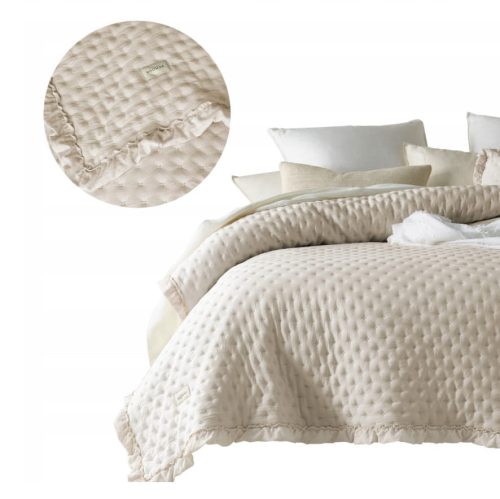 WEICHE DECKEN-STECKERHÜLSE FÜR EIN Room99 Tagesdecke aus Polyester, 240 cm x 220 cm, Creme