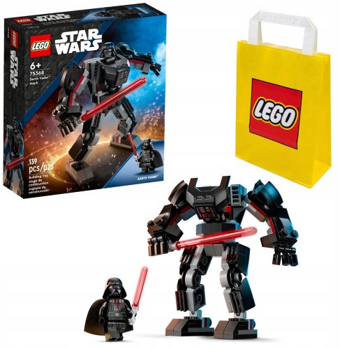  Lego STAR WARS 75368 Darth Vaders Mech + LEGO Papiertüte 6315786 gelb 24x8x18 cm