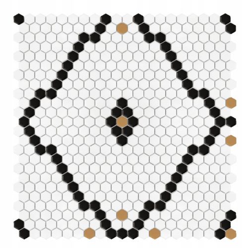 DUNINxHouse Loves Mini Hexagon Rombdance Schwarze Matte