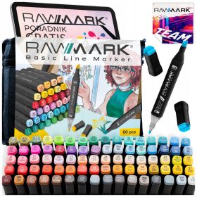    Doppelseitiger Marker in verschiedenen Farben Rawmark 80 Stk.