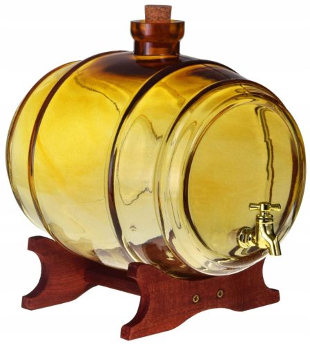 5L bernsteinfarbenes Fass mit Zapfhahn