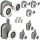 Inea RZ0258Z Duschkabinenrollen 25 mm 8 Stk.
