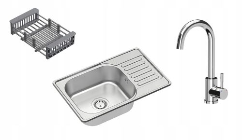 Quadron EDDIE 210 Einbeckenspüle, Stahl, Grautöne + 2 weitere Produkte