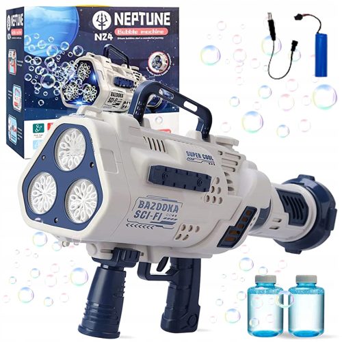 BAZOOKA GUN BUBBLE MACHINE 30 LÖCHER + 2x FLÜSSIGKEIT