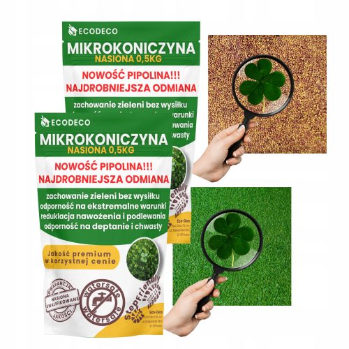  Dekogras, Grasmischung, für trockene Bereiche, für schattige Bereiche, Garten, Weide, Renovierung Eco Deco 800 m² 1 kg
