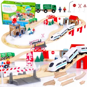  Kinderspiel-Holzeisenbahn, batteriebetriebene Eisenbahn
