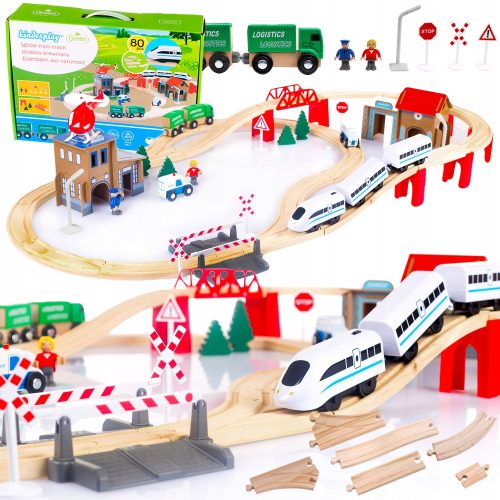  Kinderspiel-Holzeisenbahn, batteriebetriebene Eisenbahn