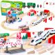  Kinderspiel-Holzeisenbahn, batteriebetriebene Eisenbahn