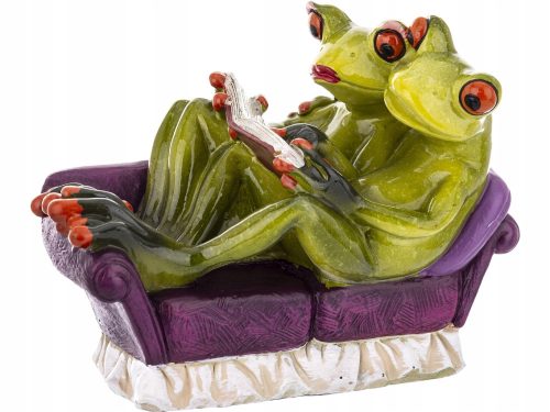  Dekofigur 11 x 15 x 8,5 cm - Frösche auf dem Sofa