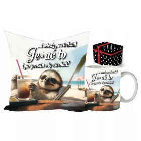    Lustiges Abschiedsgeschenk zum Abschied vom Job für einen Freund. Tasse + Kissen