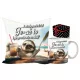  Lustiges Abschiedsgeschenk zum Abschied vom Job für einen Freund. Tasse + Kissen