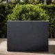  Gartenblumentopf, Terrasse 110 cm x 36 x 70 cm, dunkelgraues Metall