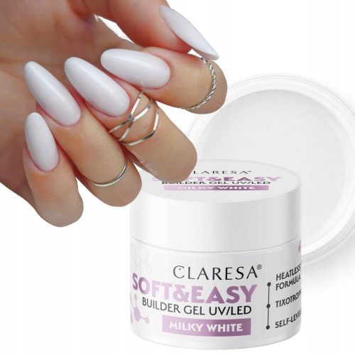  CLARESA WEICHES UND EINFACHES AUFBAUGEL MIT THixotropie, MILCHWEISS, 90 G