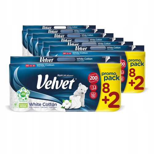 Klopapier Samt-Toilettenpapier ohne Duft, 70 Stück.