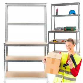    Mirpol Lagerregal aus Metall, 180 x 100 x 60 cm, max. 150 kg pro Regal
