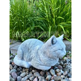  Gartenfigur Entspannte liegende Katze als Dekoration