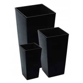    Lamela Blumentopf 25 cm x 25 x 46,5 cm Durchmesser 25 cm Kunststoff schwarz + 2 weitere Produkte
