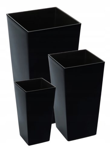  Lamela Blumentopf 25 cm x 25 x 46,5 cm Durchmesser 25 cm Kunststoff schwarz + 2 weitere Produkte