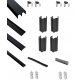 Ergo 1,5m/2d Schiebetür-Set, SCHWARZ