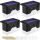  Interlook eingebettete Solarlampe, schwarz, 5 cm, 4 Stk.