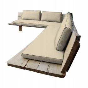  KISSEN MATRATZENMÖBEL AUS PALETTEN 120x40 CREME