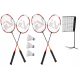 Schnur, Bandage, Abdeckung, Netz, Pfosten, Shuttle-Set, Schlägerset Sportvida SV-SE0003