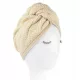  HAARTURBAN AUS MIKROFASER, WEICH, DICK, BEIGE