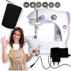  MAXSELL Nähmaschine MINIMASCHINE MIT STROMVERSORGUNG