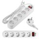 Smartled Strip-Verlängerungskabel 5 m, 5 Stk. Steckdosen, weiß
