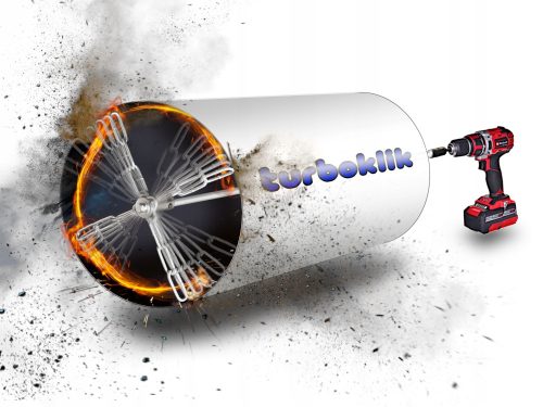 Schornsteinreinigungsset für eine 5-m-Turbobohrmaschine