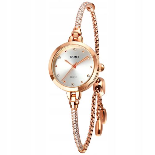  SKMEI Damenuhr, Silber-Gold-Armband