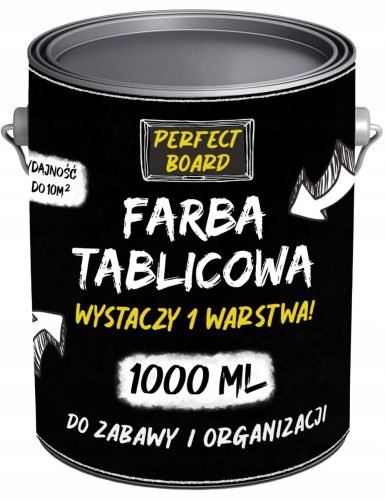 Acrylfarbe für Holz, Möbel, Wände, Bretter Perfect Chemia Budowlana 1 l Mattschwarz